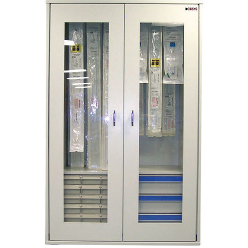 Armario para catéteres - Woodmans Meditech - con estante / con puerta / de acero inoxidable
