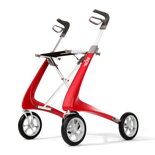 Andador con ruedas con 4 ruedas - byACRE - marco de fibra de carbono / con asiento / plegable