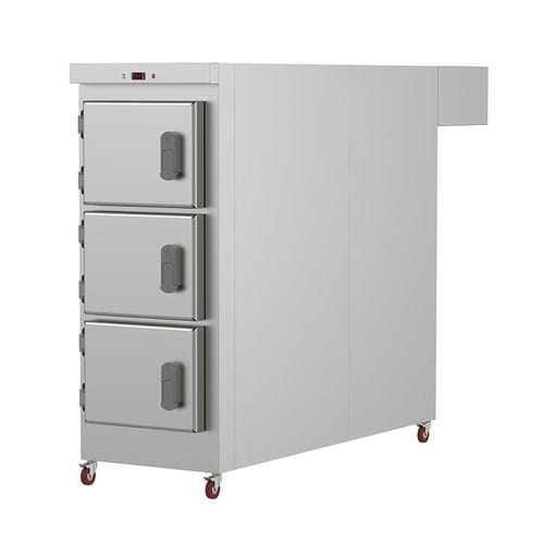 Cámara mortuoria para camillas mortuorias - MBR300 - Proxenon - 3 cuerpos / de carga frontal / con ruedas