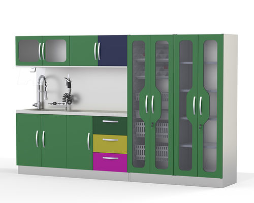 Mesa de laboratorio para la esterilización - OSC211 - Proxenon - de acero inoxidable / en isla / con estantes