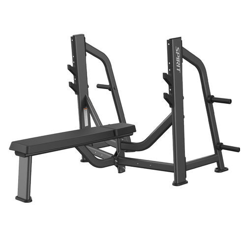 Banco de musculación plano - SP-7514 - SPIRIT Fitness - con soporte para mancuernas