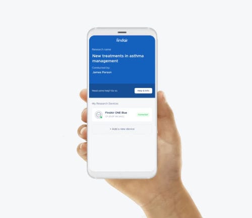 Aplicación para móviles de control de pacientes asmáticos - FindAir - médica / para la investigación clínica / para smartphone