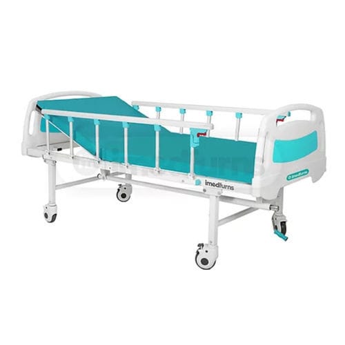 Cama para cuidados intensivos - ICU 1 DLX - imedfurns Private Limited - manual / de altura fija / con ruedas