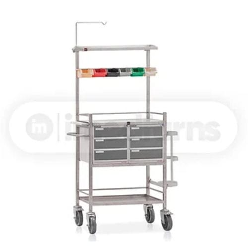 Carro de emergencia - IMED5606 - imedfurns Private Limited - para dispositivos médicos / de acero inoxidable / de plástico