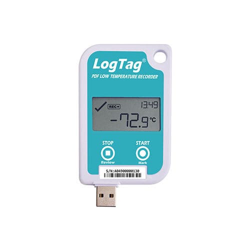 Registrador de datos de temperatura - UTREL-16F - Logtag - para productos farmacéuticos / para cadena de frío / USB