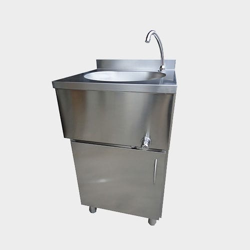 Fregadero médico - Rinox S.r.l. - 1 estación / de acero inoxidable / de pared