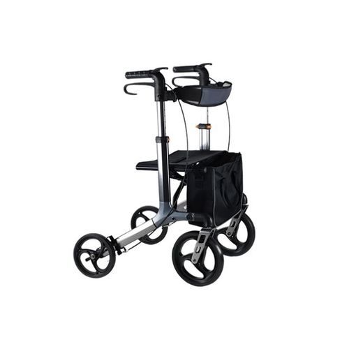 Andador con ruedas con 4 ruedas - LR001 - Foshan Medco Medical equipment Co., Ltd. - marco de aluminio / con canasta / de altura regulable