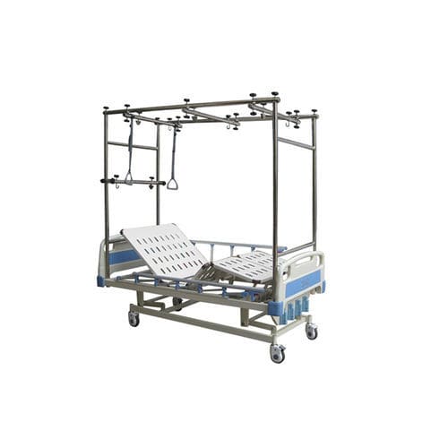 Cama de hospital - M401 - Foshan Medco Medical equipment Co., Ltd. - manual / de altura regulable / con ruedas