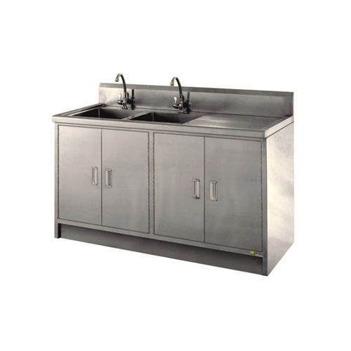 Fregadero médico - WS001 - Foshan Medco Medical equipment Co., Ltd. - 2 estaciones / de acero inoxidable