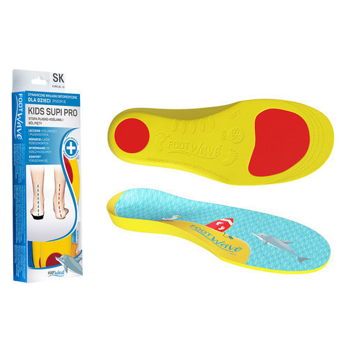 Plantilla ortopédica con almohadilla para el talón - Supi Pro - FootWave™ - con refuerzo del arco transversal / pediátrica / para pie plano