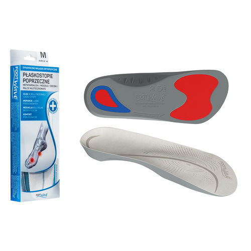 Plantilla ortopédica con almohadilla para el talón - METATARSALGIA - FootWave™ - con refuerzo del arco transversal / para pie plano