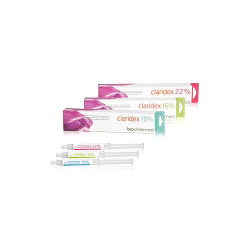 Material dental peróxido de carbamida - Claridex Evolution - Biodinâmica - para restauración dental / de blanqueamiento dental / de gel