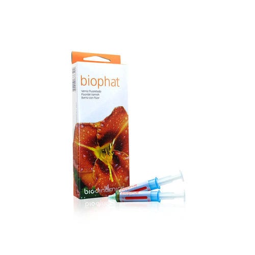Material dental de barniz con fluoruro - biophat - Biodinâmica - para profilaxis dental / blanco