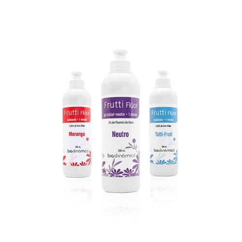 Material dental de fluoruro - Frutti-Fluor - Biodinâmica - para profilaxis dental / de gel