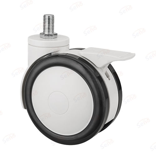 Rueda de polipropileno - ME02-02D-100PUB - Zhongshan Seño Casters and Wheels Man Co.,Ltd - con freno / giratoria