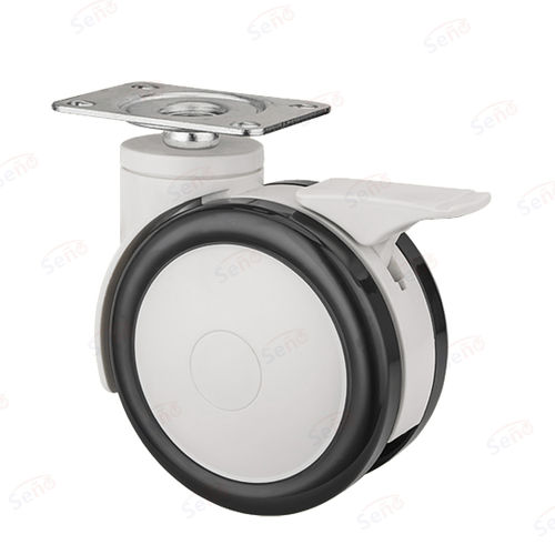 Rueda con freno - ME02-01D-125PUB - Zhongshan Seño Casters and Wheels Man Co.,Ltd - de polipropileno