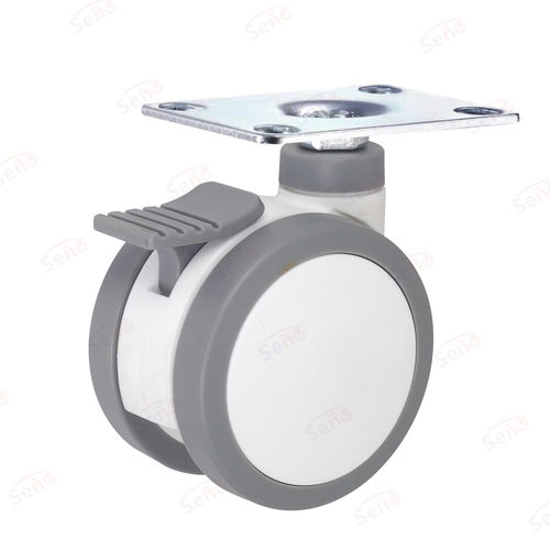 Rueda para carro médico - ME03-01D-75TPRG - Zhongshan Seño Casters and Wheels Man Co.,Ltd - con freno / giratoria