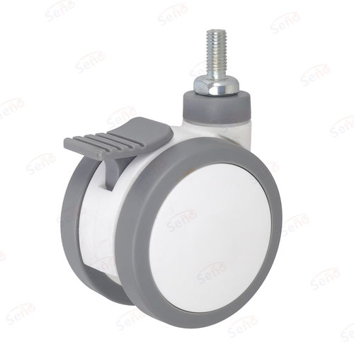 Rueda para carro médico - ME03-02D-75TPRG - Zhongshan Seño Casters and Wheels Man Co.,Ltd - con freno / giratoria