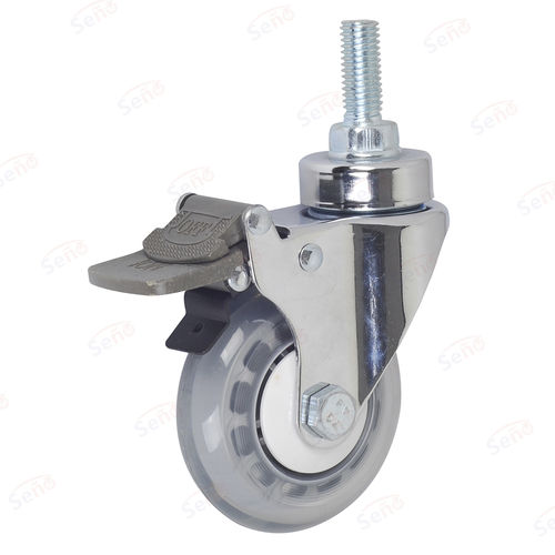 Rueda para carro médico - ME06-02D-75PU-CN - Zhongshan Seño Casters and Wheels Man Co.,Ltd - de polipropileno / con freno / giratoria