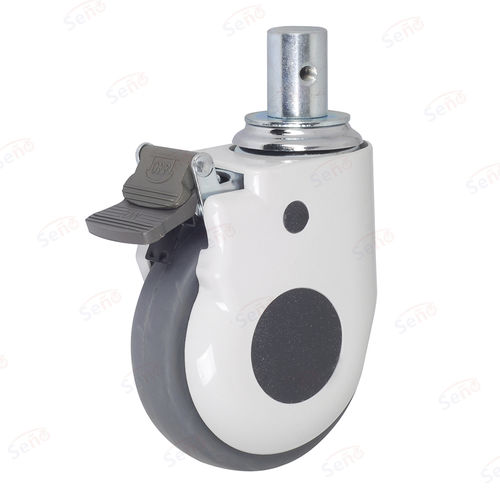 Rueda para cama de hospital - HB01-03D-100TPR-G - Zhongshan Seño Casters and Wheels Man Co.,Ltd - de polipropileno / con freno / giratoria