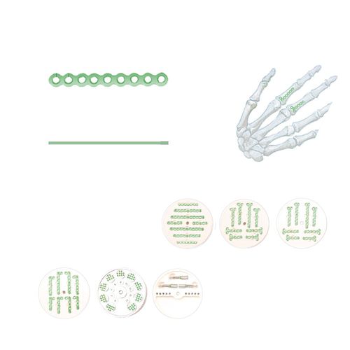 Placa de compresión para falange de la mano - TML - Kangli Medical - porción distal / porción proximal / bloqueada
