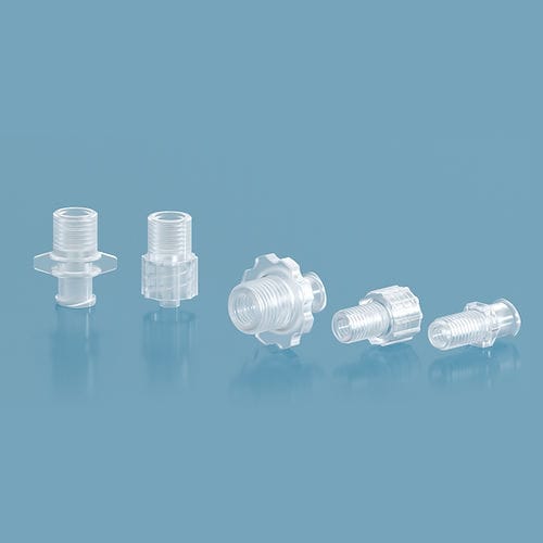 Adaptador macho-hembra - RH-G-(1/4-28)N - NANJING RUNZE FLUID CONTROL EQUIPMENT CO., LTD. - para dispositivos médicos / de polipropileno