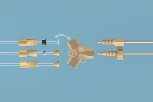 Adaptador hembra - NY03-28-K - NANJING RUNZE FLUID CONTROL EQUIPMENT CO., LTD. - para dispositivos médicos / en Y