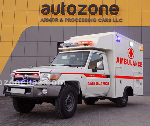 Ambulancia paramédica - HZJ79 - AUTO ZONE ARMOR AND PROCESSING CARS L.L.C - de traslado / con cuerpo modular independiente / con oxigenoterapia