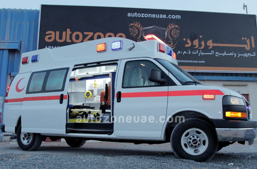Ambulancia de traslado - Savana-3500 - AUTO ZONE ARMOR AND PROCESSING CARS L.L.C - tipo II / con oxigenoterapia / automática