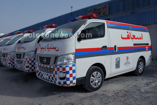 Furgón ambulancia - Urvan-NV350 - AUTO ZONE ARMOR AND PROCESSING CARS L.L.C - con oxigenoterapia / mecánica