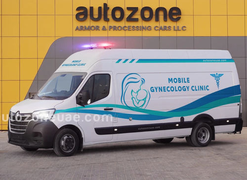 Unidad móvil hospitalaria ginecológica - Renault Master - AUTO ZONE ARMOR AND PROCESSING CARS L.L.C - furgoneta / diésel / mecánica