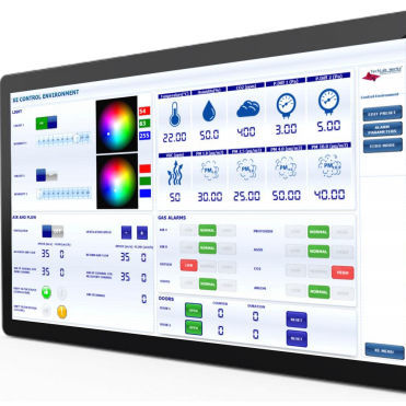Panel de control de temperatura - Xe Control Environment™ - Techlab Works - de humedad / de presión diferencial / de centrales de gases médicos