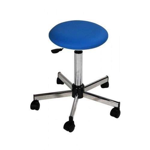 Taburete de altura variable - Chrome-plated stool - VOG MEDICAL - neumático / con respaldo regulable / con reposapiés