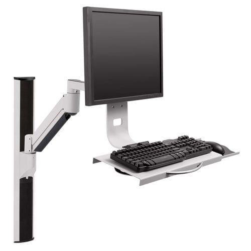Estación de trabajo informática médica - HM-WT002 - HAT Collective Healthcare (CompuCaddy) - para ordenador portátil / de pared / de altura regulable