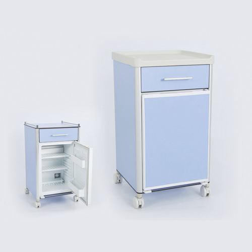 Mesa de cabecera con ruedas - U0032 - IHC MEDIKAL A.S. - con cajones / con compartimento refrigerador