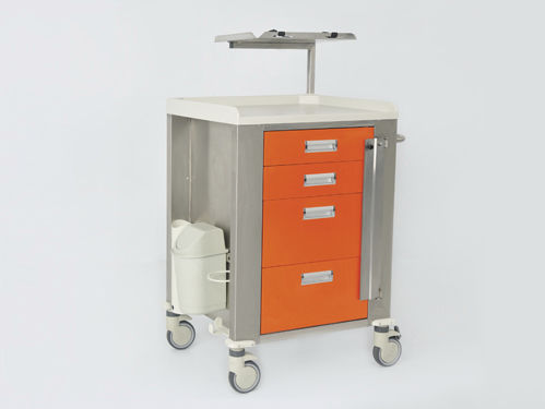 Carro de emergencia - U0045 - IHC MEDIKAL A.S. - para medicamentos / de dispensación de medicamentos / de plástico