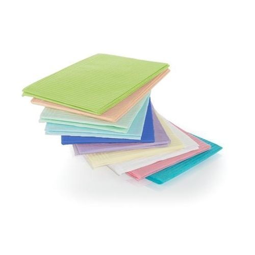 Babero médico desechable - 8280-100 - Groupe Medicom - para adulto / azul / verde