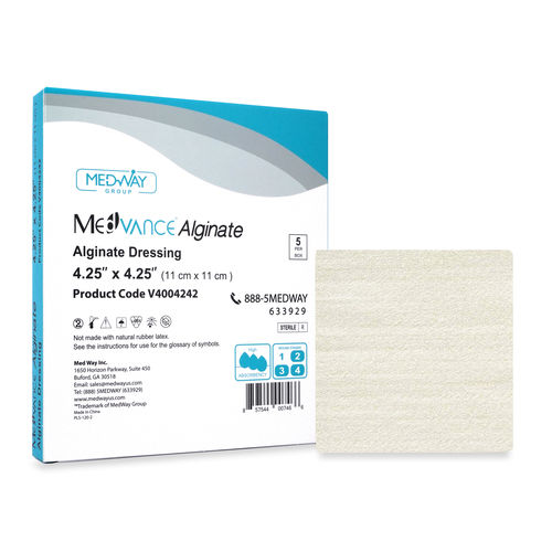 Apósito cutáneo de alginato - MedVance®  - MedWay Group - sin tejer / cicatrizante