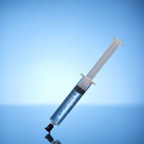 Jeringa de agua - OptiPure - Optimum Medical - 10 ml / estériles / prerrellena