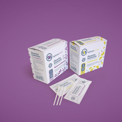 Hisopo de limpieza para la higiene bucal - 1115 - Optimum Medical - caja de 75 unidades