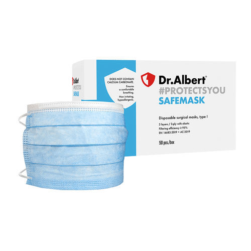 Mascarilla quirúrgica de tipo I - Dr.Albert® - Techtex Ltd Romania - de polipropileno / sin fibra de vidrio / para adulto