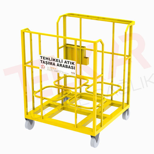 Carro médico - TATA-4 - Telkar Cevre Saglik Endustriyel Plastik San. ve Tic. .A.Ş. - para transporte / de almacenamiento / para residuos tóxicos
