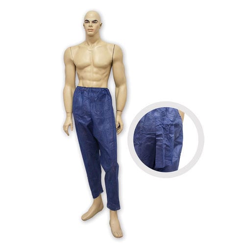 Pantalón sanitario unisex - 90087 - Telkar Cevre Saglik Endustriyel Plastik San. ve Tic. .A.Ş. - desechable / de tejido no tejido / azul