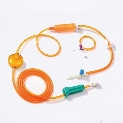 Set de perfusión con cámara de goteo - SYQ-BG - Zhejiang Runqiang Medical Instruments - con grifo / con protección contra la luz / con filtro para prevenir la contaminación de partículas