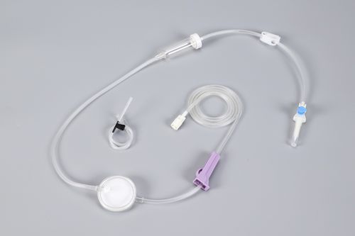 Set de perfusión policloruro de vinilo - Zhejiang Runqiang Medical Instruments - con cámara de goteo / con grifo / con filtro para prevenir la contaminación de partículas