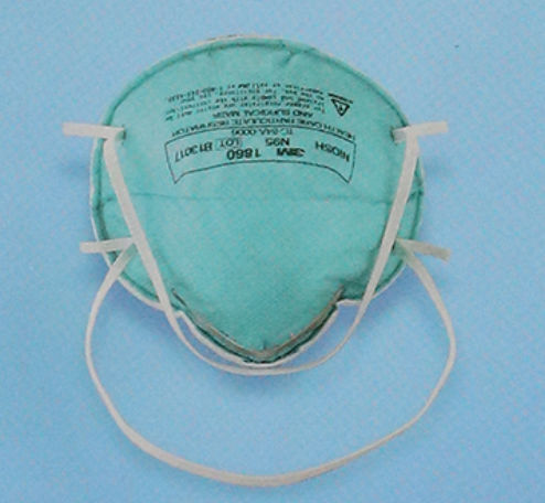 Mascarilla de protección sin válvula - 1860 - Rongbo Medical - tipo copa / unisex / verde