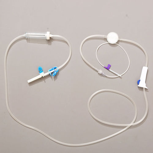 Set de perfusión policloruro de vinilo - 1.2/1.5/2.0 - Rongbo Medical - con cámara de goteo / con filtro para prevenir la contaminación de partículas / con válvula hemostática