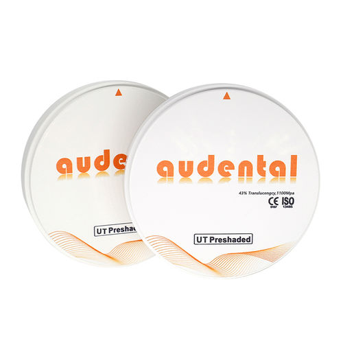Material dental de circona - UT Preshaded - Audental Bio-Material Co., Ltd - para puente dental / para corona / para inlays dentales