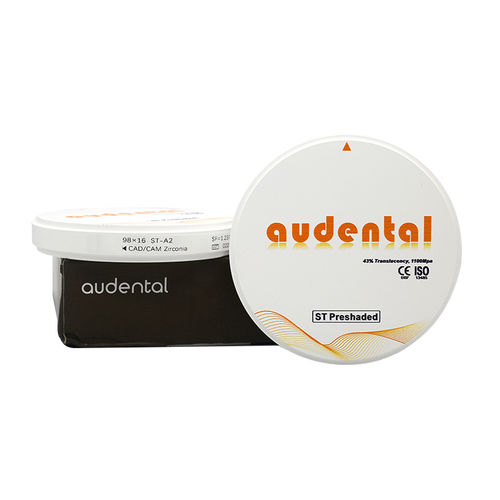 Material dental de dióxido de circonio - ST Preshaded - Audental Bio-Material Co., Ltd - para puente dental / para corona / para inlays dentales