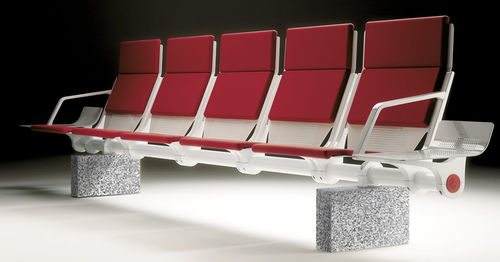 Asiento con estructura modular para sala de espera - RELAX - IMAT - con mesa / ergonómico